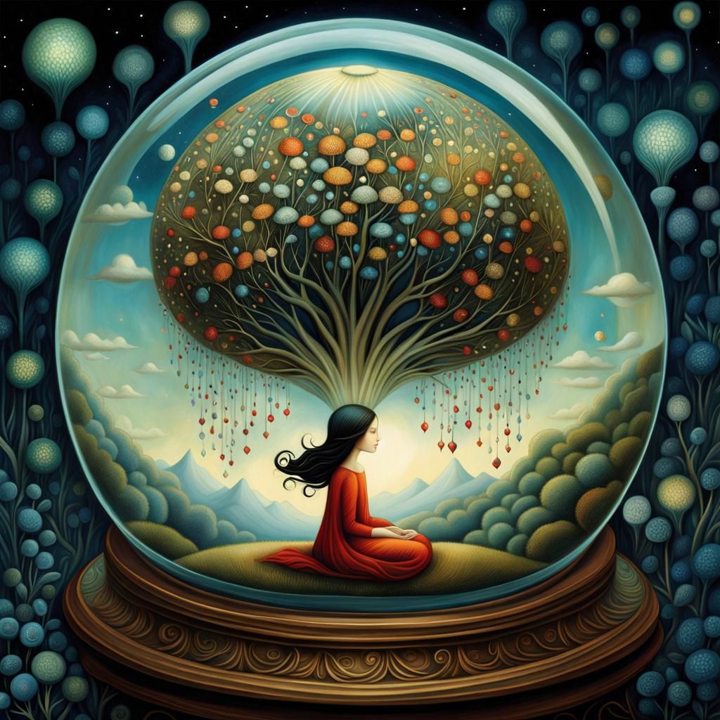 Dreamscape: Utopic World Inside Glass Sphere