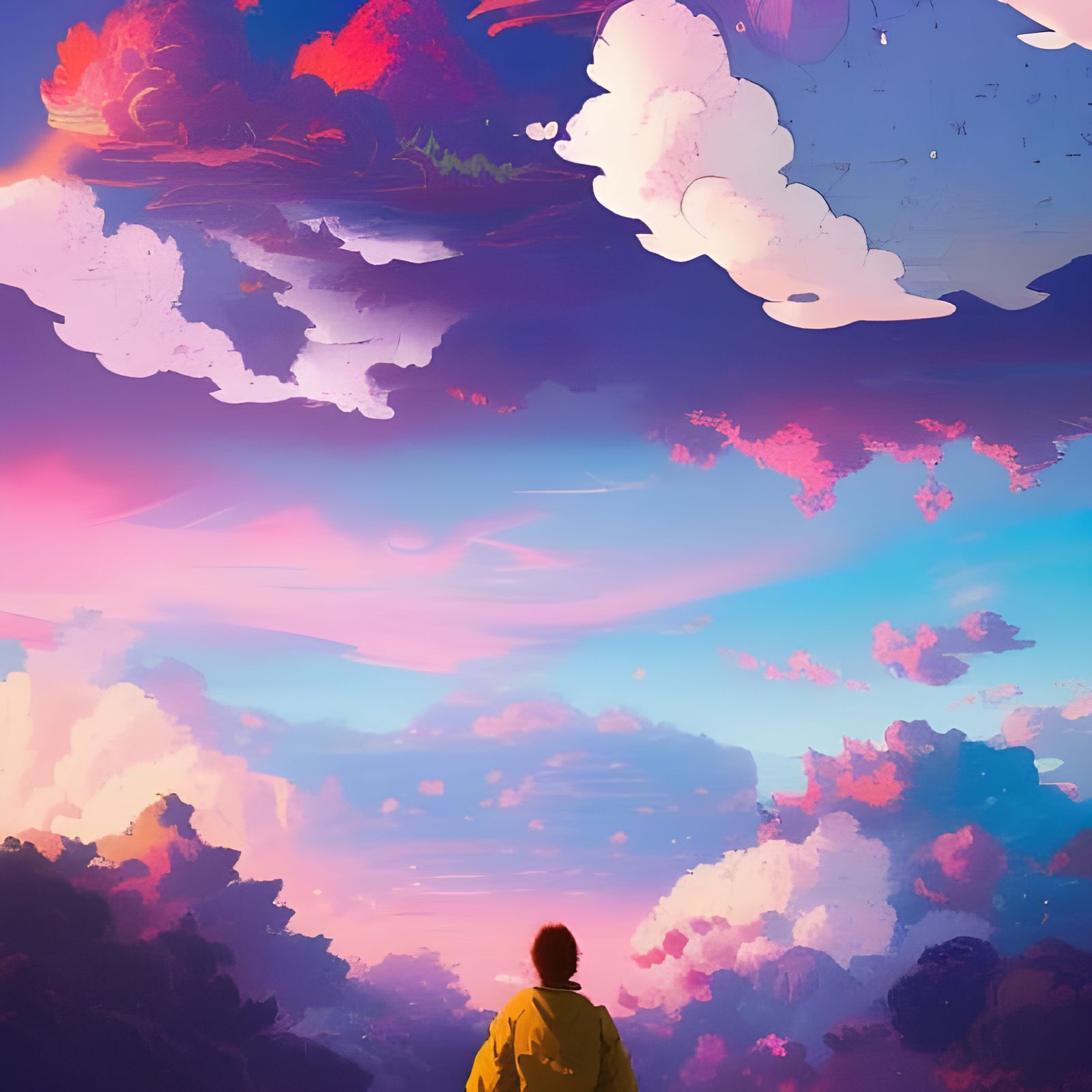 Bright Japanese Cloudscape Photoillustration