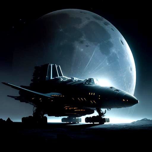 Cinematic Rocket Flies to the Moon