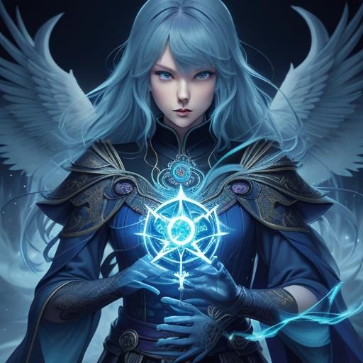 Taylor Swift as Phoenix Tarot Reader in Anime Style