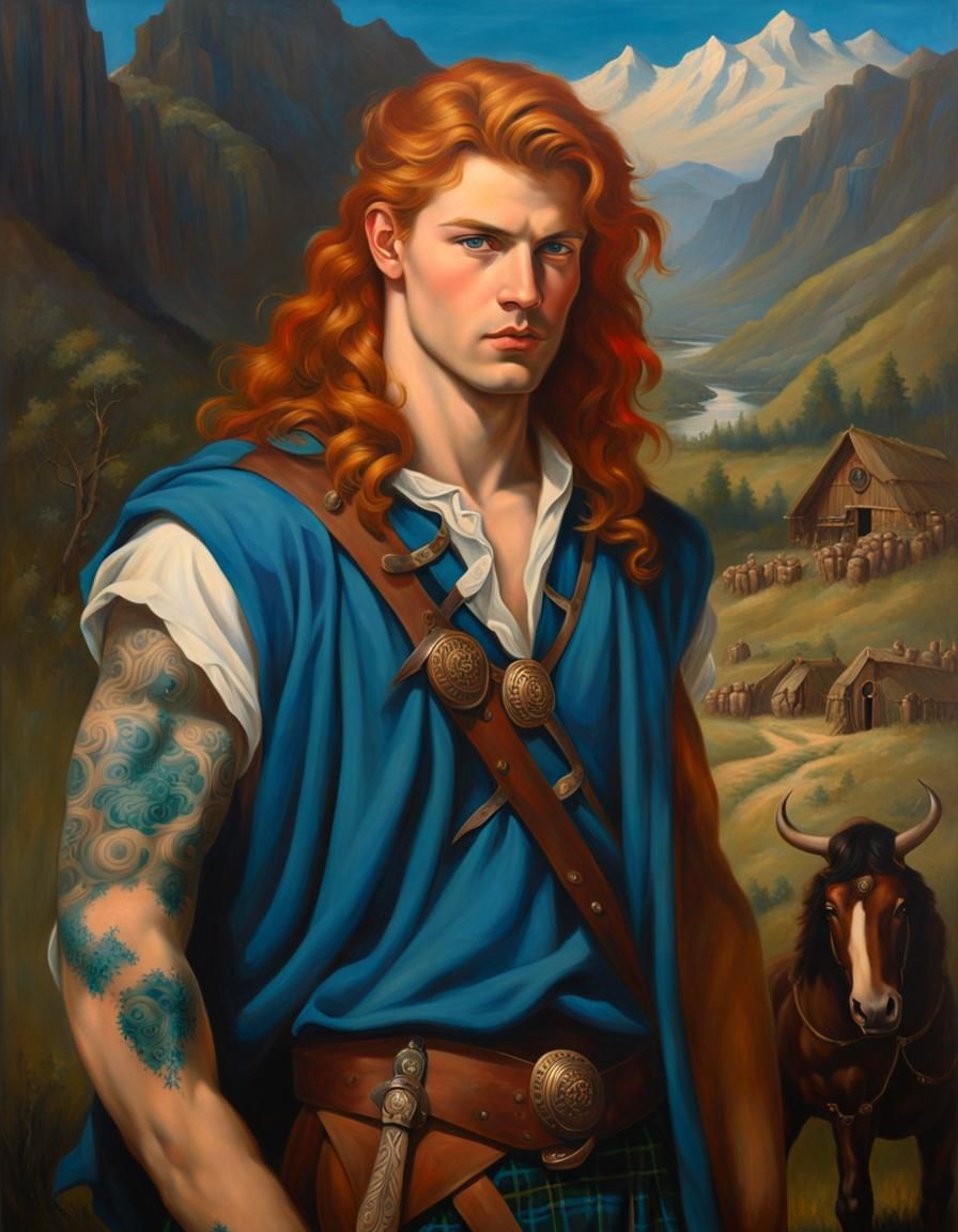 Celtic Warrior Before the Roman Invasion of Britain
