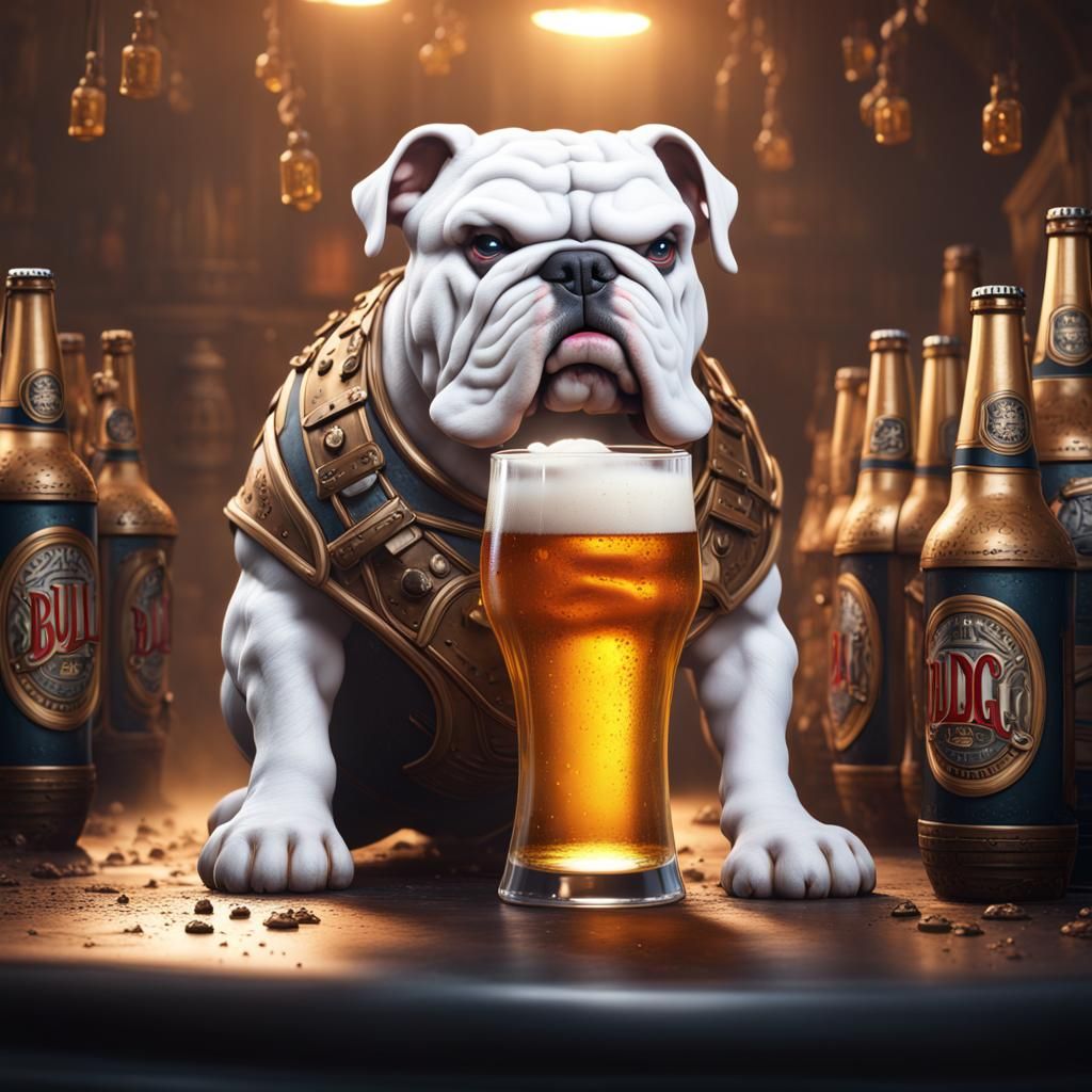 Fantastical Bulldog Beer Concept Art