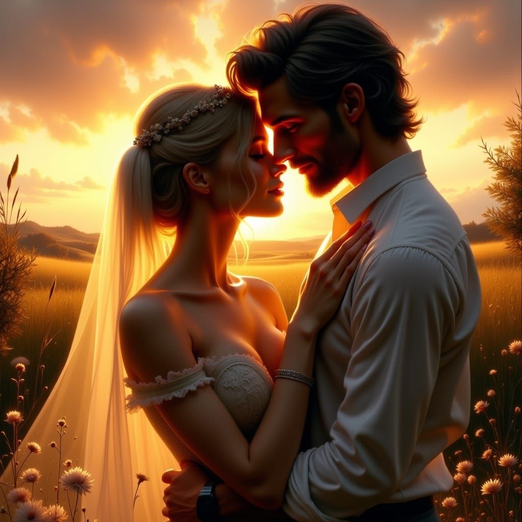 Intimate Moment of Romance