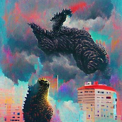Godzilla Image Generated by AI
