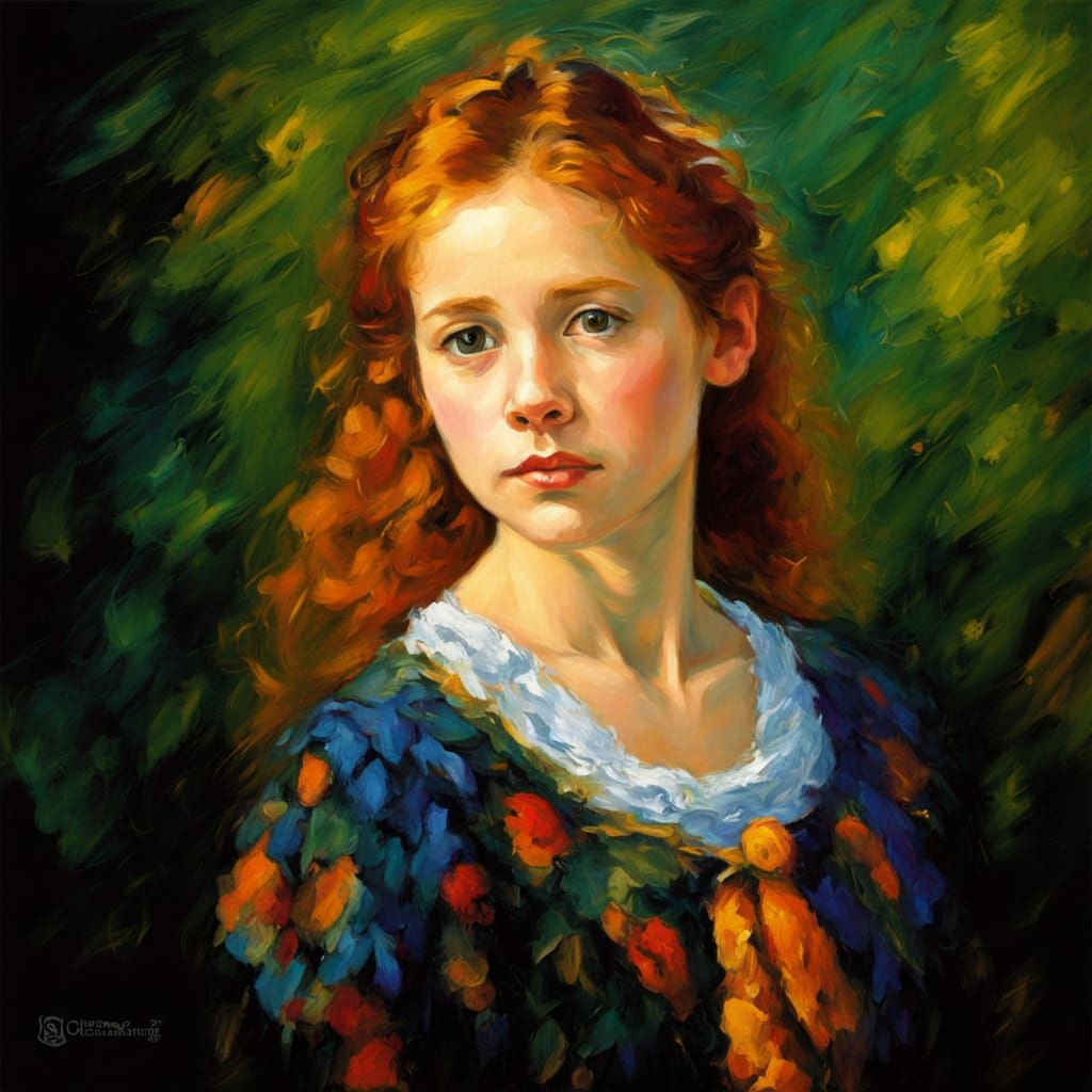 Neo-Impressionist Portrait of an Irish Woman
