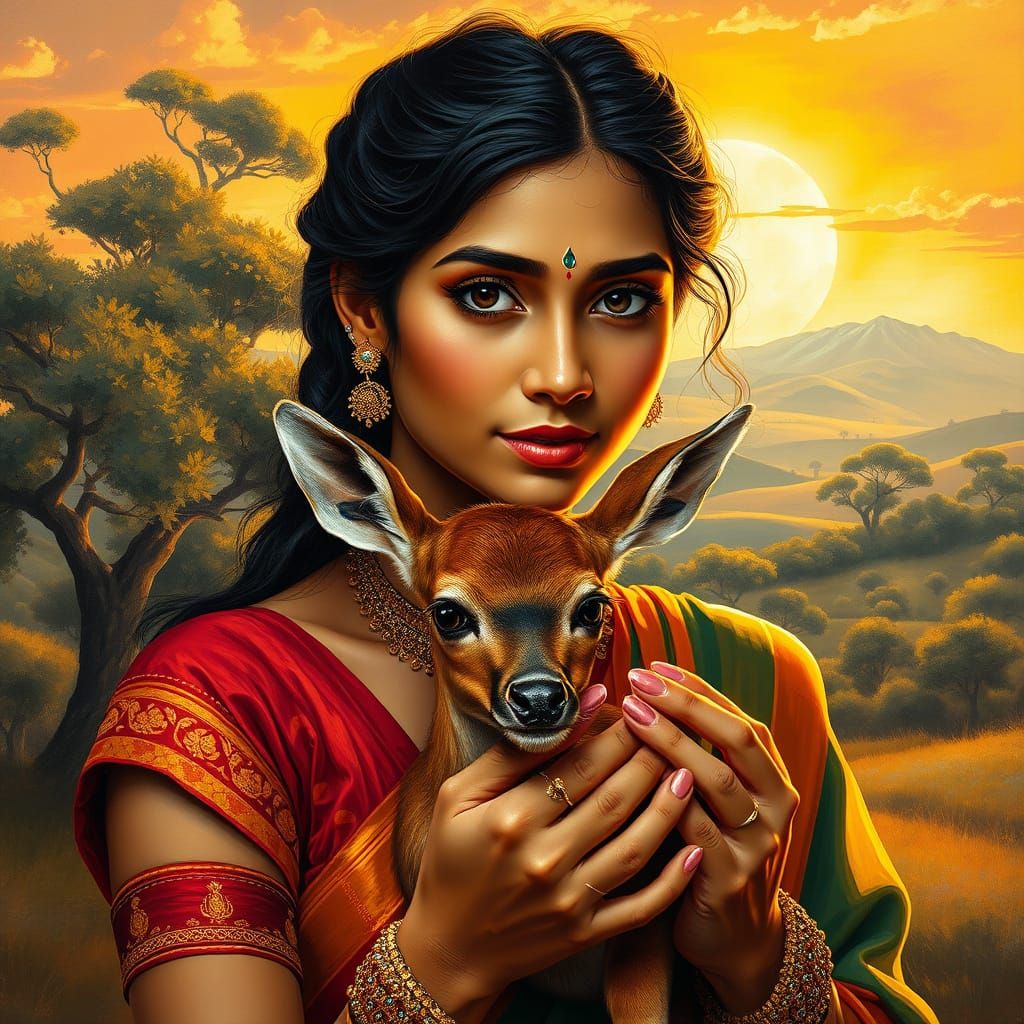 Create an oil painting i bold brushstrokes and thick, raised...