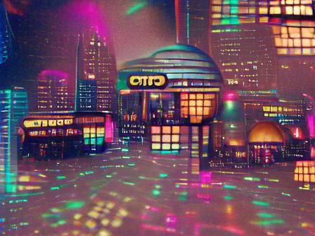 Vibrant Vintage City Disco Scene