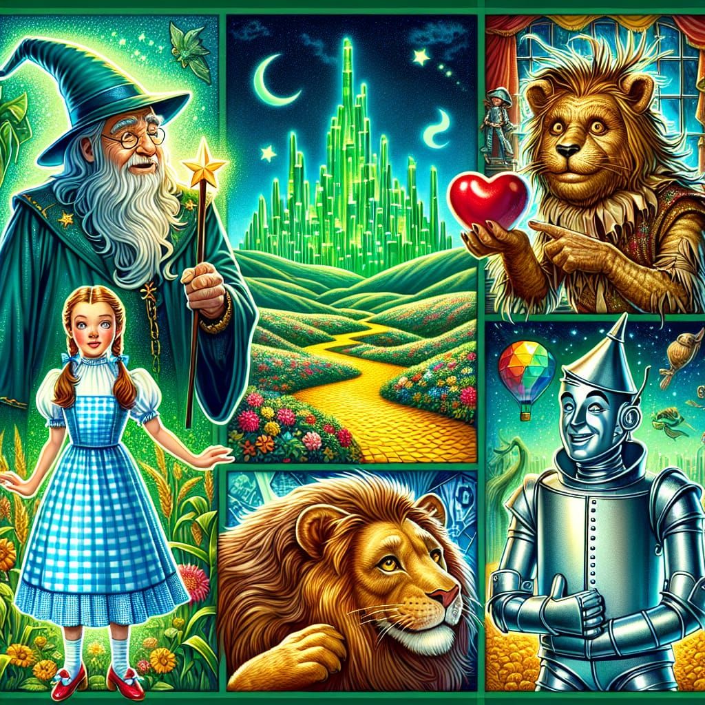 Wizard of Oz Inspired Enchanting Landscape Illustration