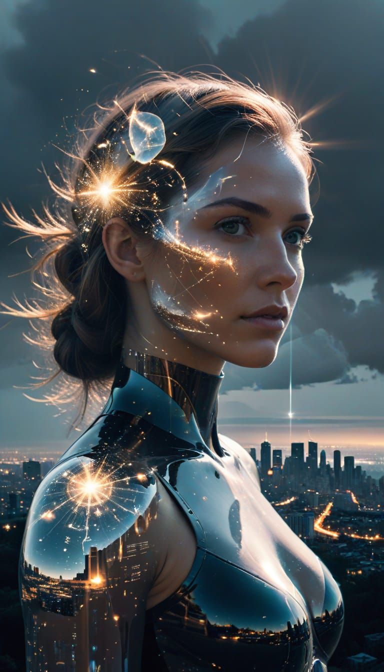 Cosmic Stargate Emerges from City Skyline