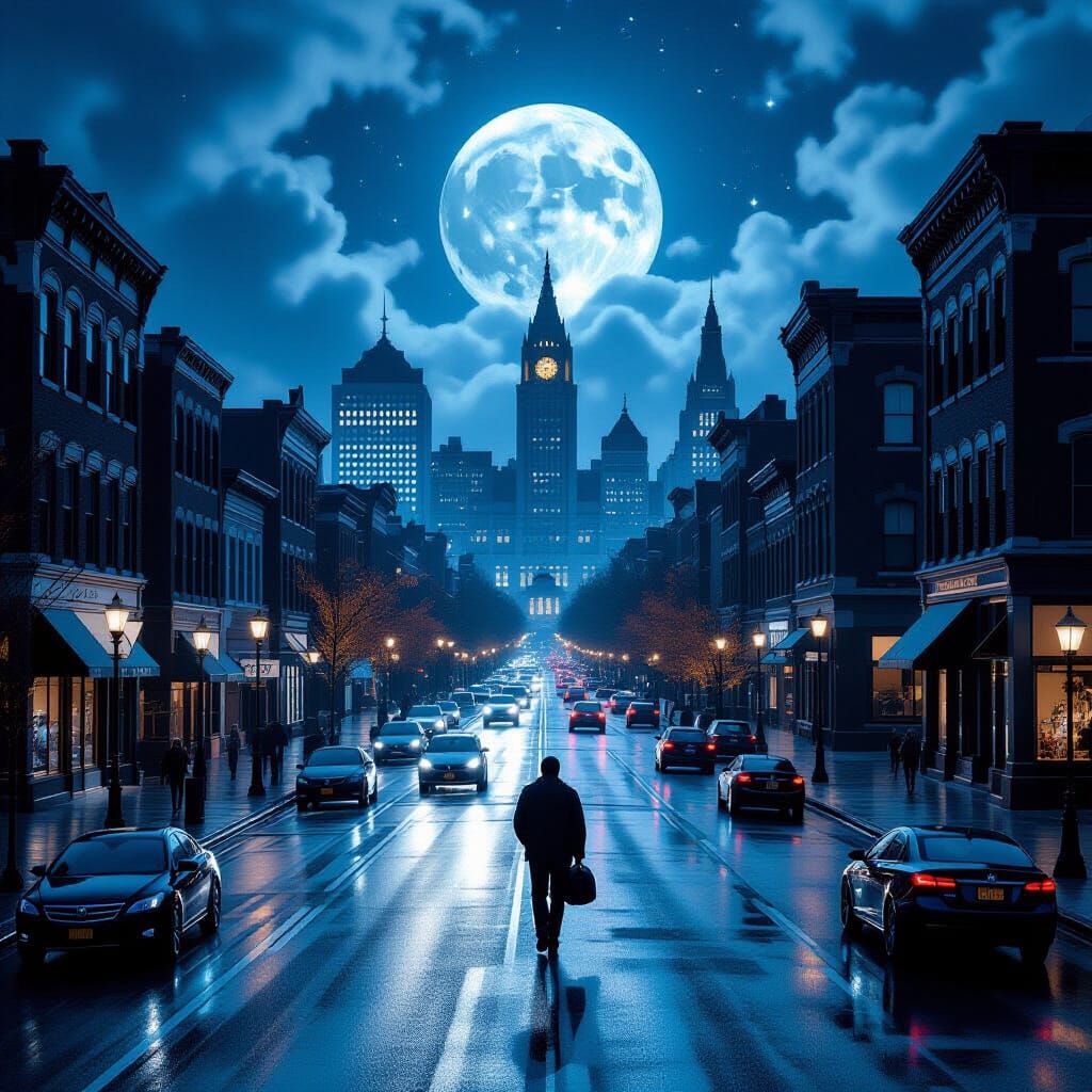 Midnight Fall in Syracuse: Epic Cinematic Digital Matte Pain...