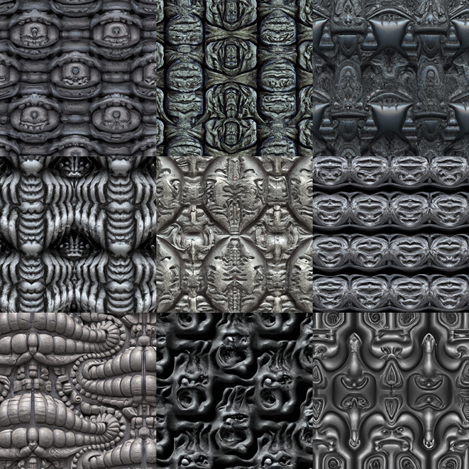 HR Giger Inspired Space Void Texture