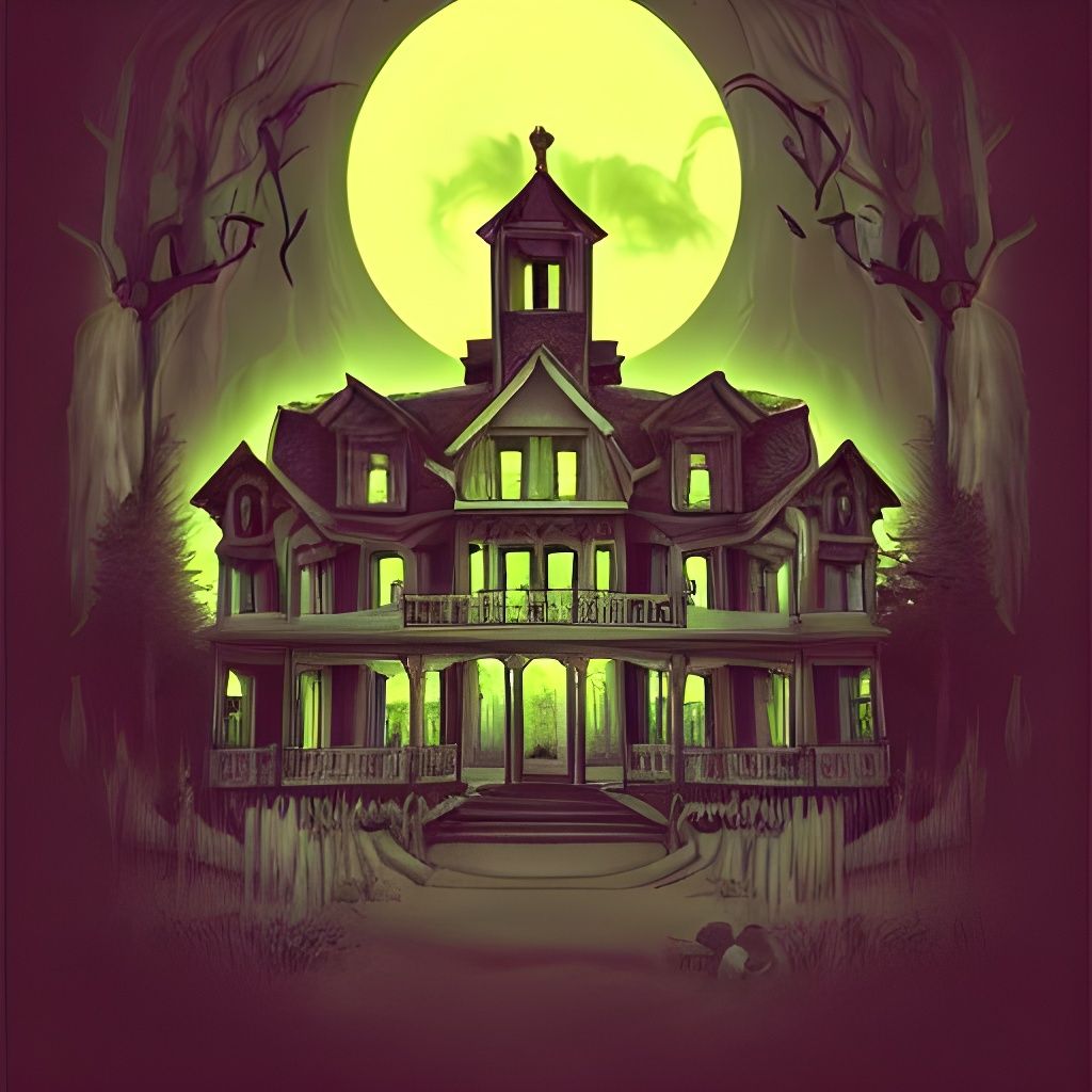 Spooky Haunted Mansion: AI Art