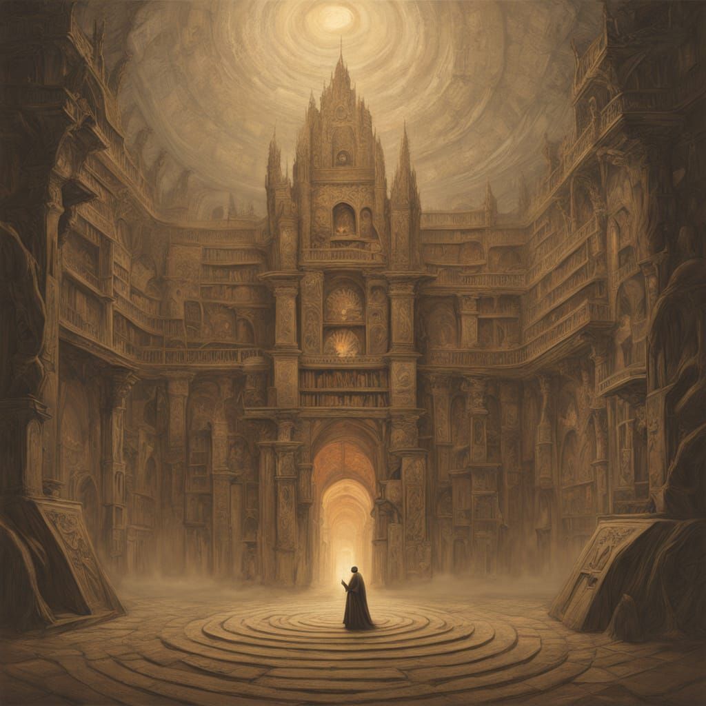 Jedi Archivist in Forgotten Library, Painterly Realism