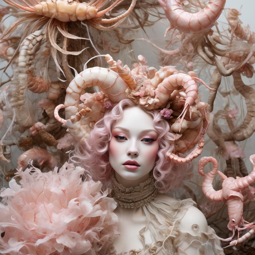 Surreal Shrimp Clown Fine Art Portrait