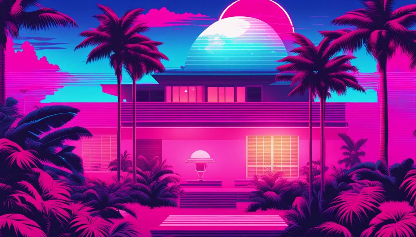 Vaporwave Aesthetic : Miami House
