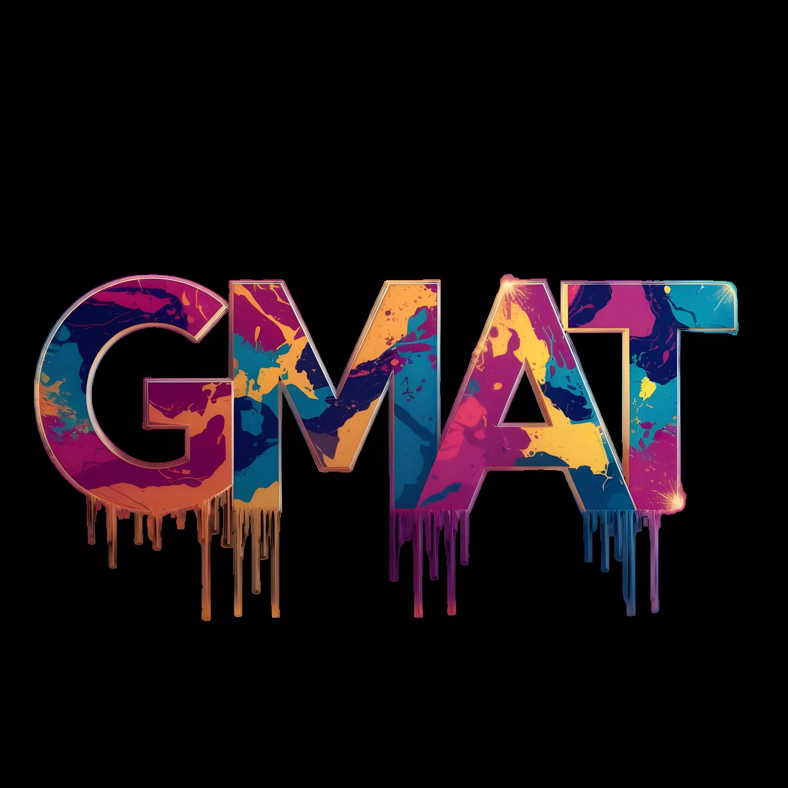 Vibrant 'gMat' Vector Art on Black