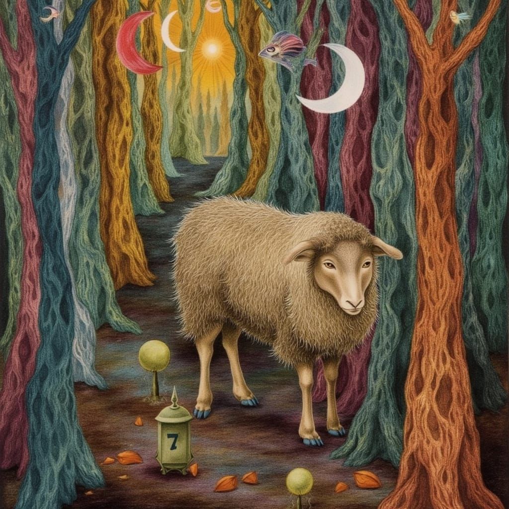 Sheep in Wolf's Clothing: Surreal Mystical Forest