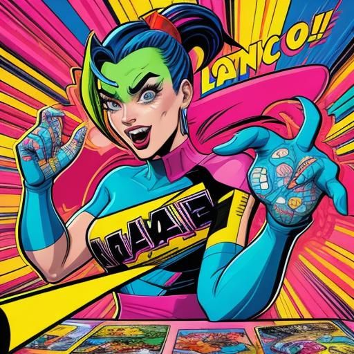 Funny Foods in Comic Book Style Packaging