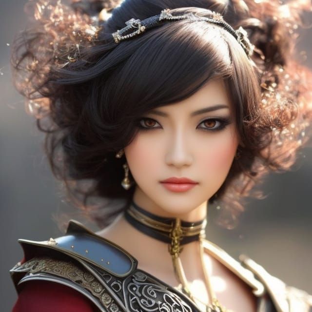 Stunning Dark-Haired Girl in Royo Style