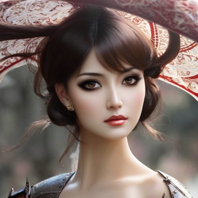 Stunning Dark-Haired Girl in Royo-Inspired Style