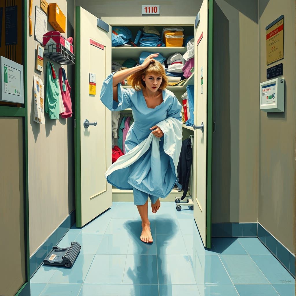 Helen Skelton in Surreal Hospital Encounter, Expressionist S...