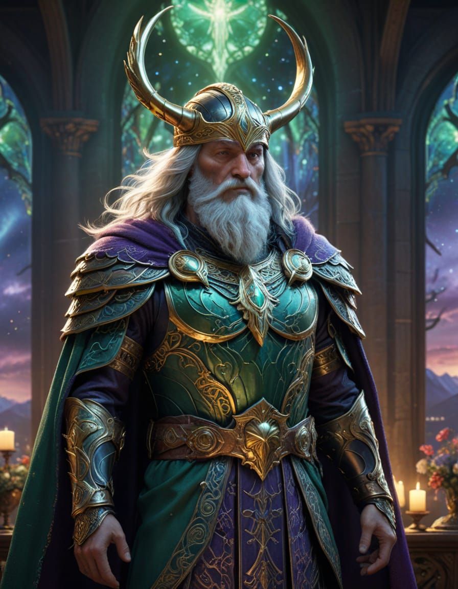 Majestic Odin in Grand Asgardian Regalia