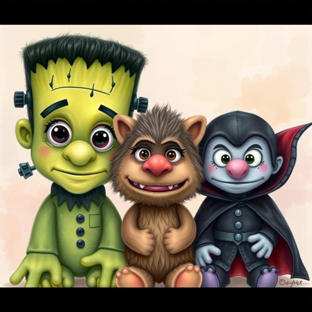 Muppet Babies Reimagining of Universal Monsters