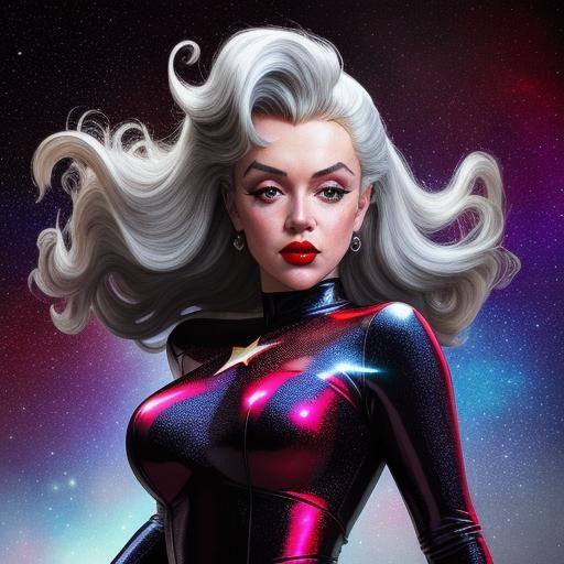 Retro Sci-Fi Alien Nurse Pin-Up in Wyeth-Inspired Realism