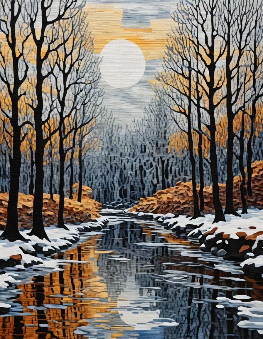 Ethereal Minimalist Art in Fauvism Pop Style