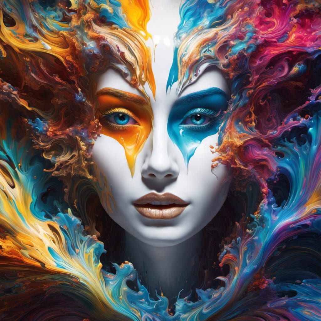 "Extra close up Splash Portrait"