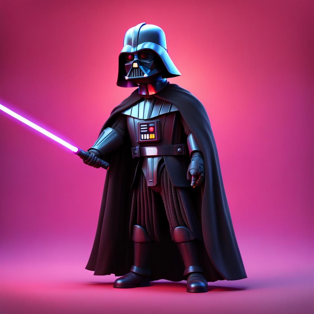 Darth Vader Reimagined as Pixar 3D Digital Art