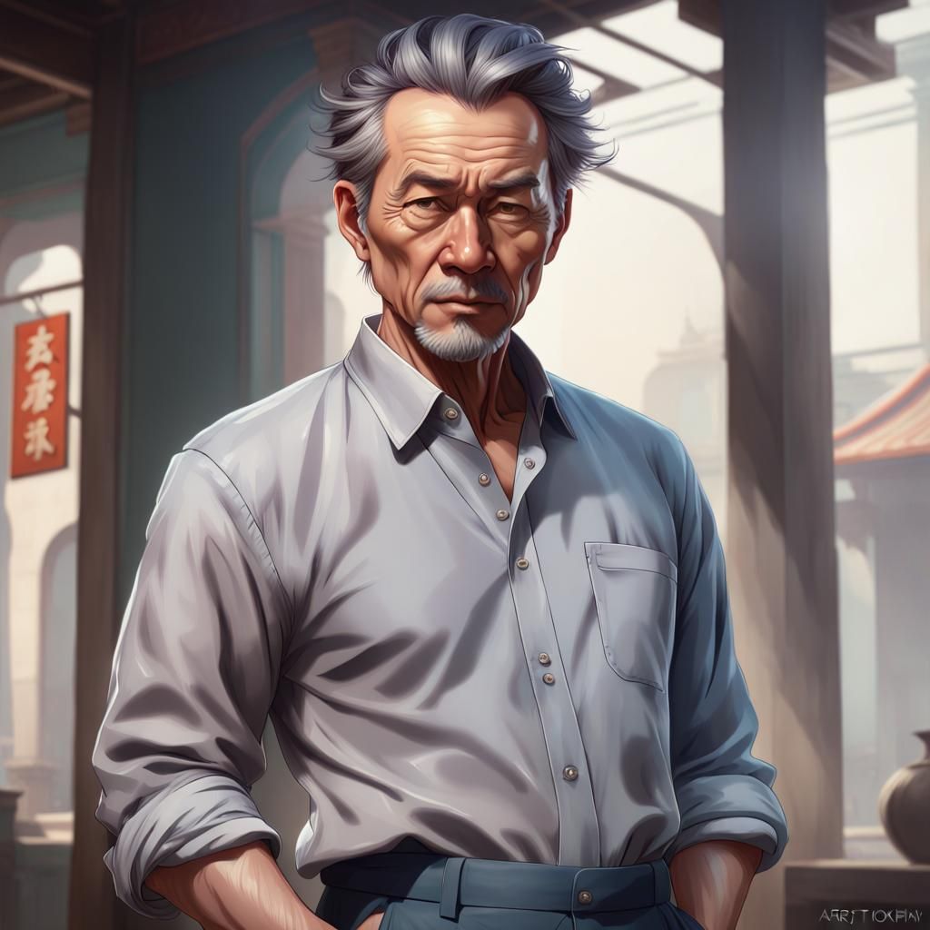 Surgeon Portrait in Hyperdetailed Art Nouveau Style