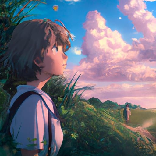 Anime Female Portrait in Studio Ghibli Style
