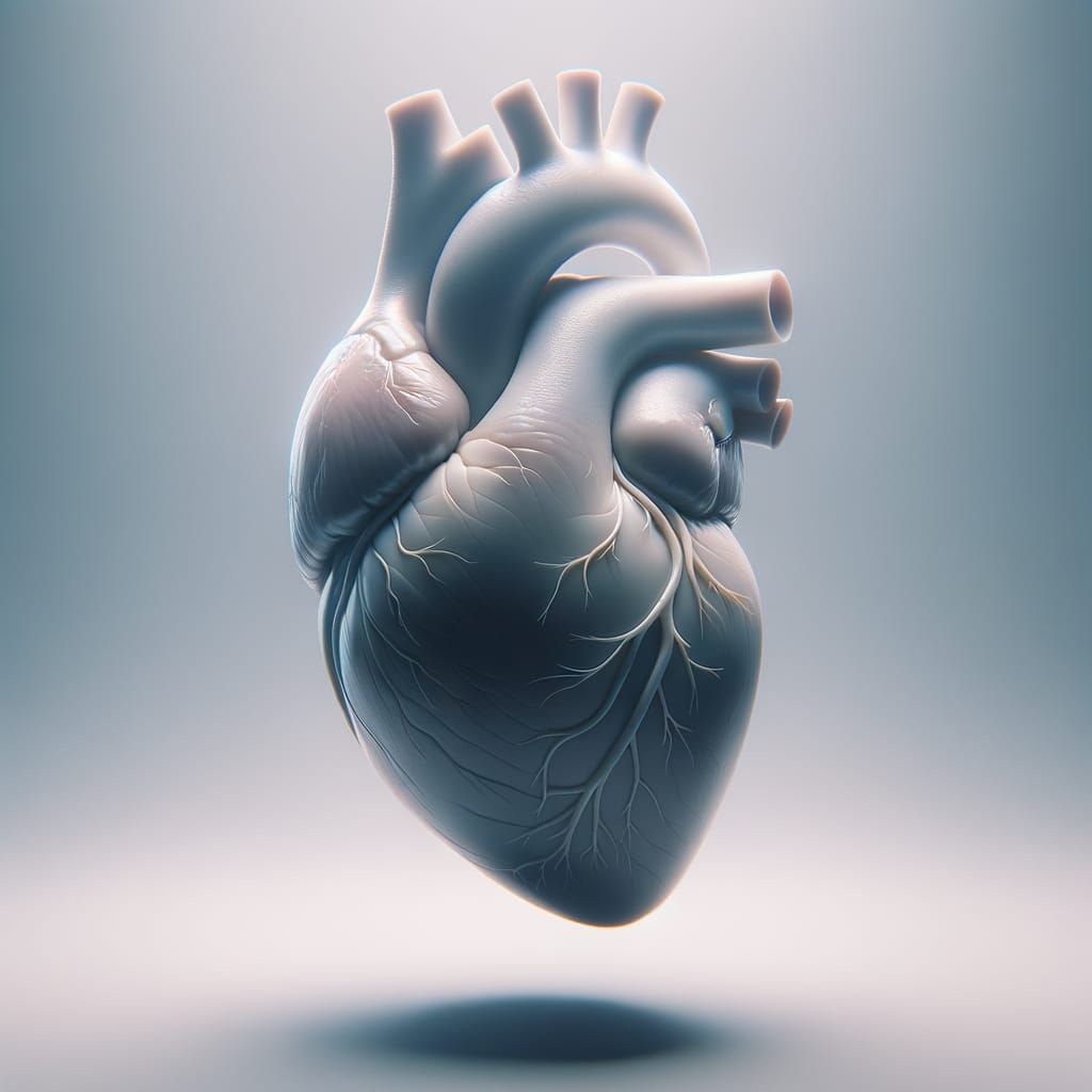 Anatomical Heart Snapping Vein in Empty Space