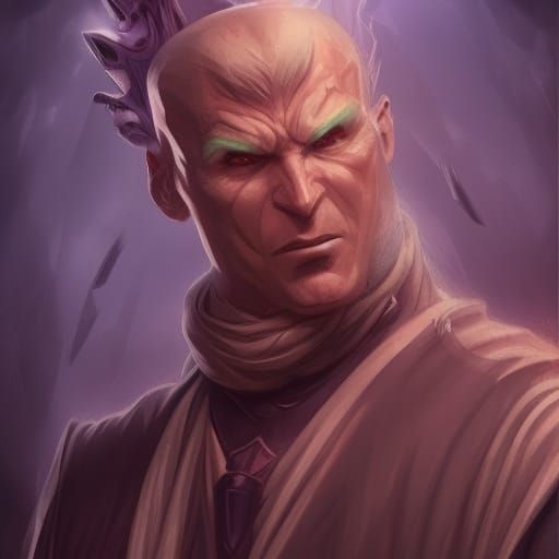 Intriguing Villain Portrait in Hyperdetailed Digital Art Sty...