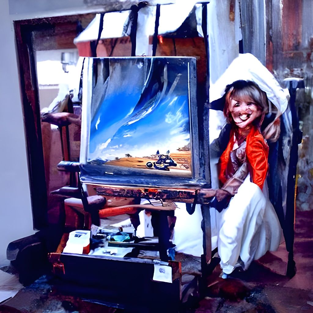 Serene Hidden Landscape in Oil Painting Style