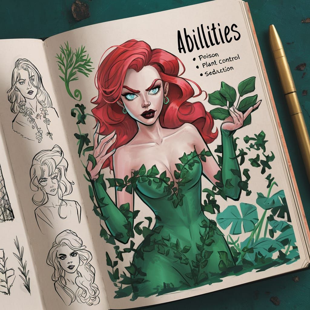 Poison Ivy Concept Art Sketchbook