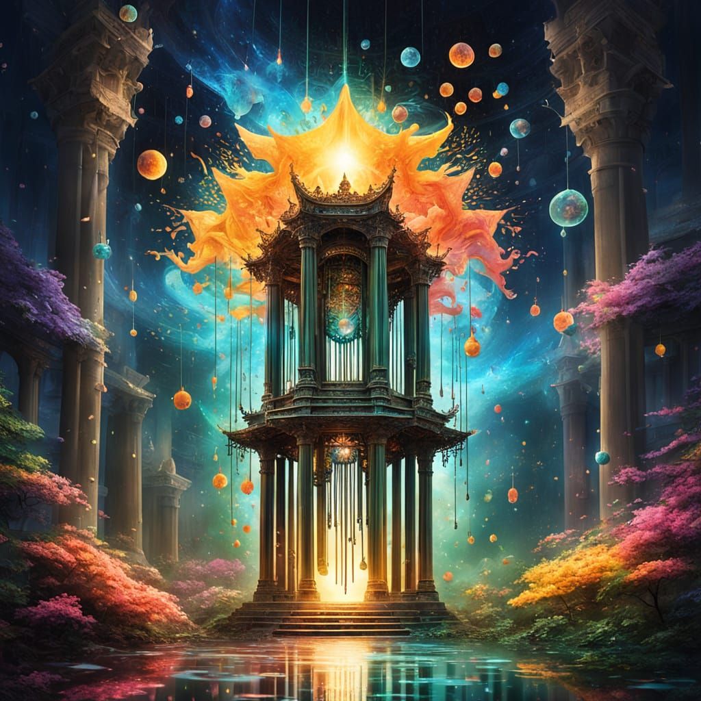 Temple Chimes Efflorescent Neuroplastic Synesthesia Art