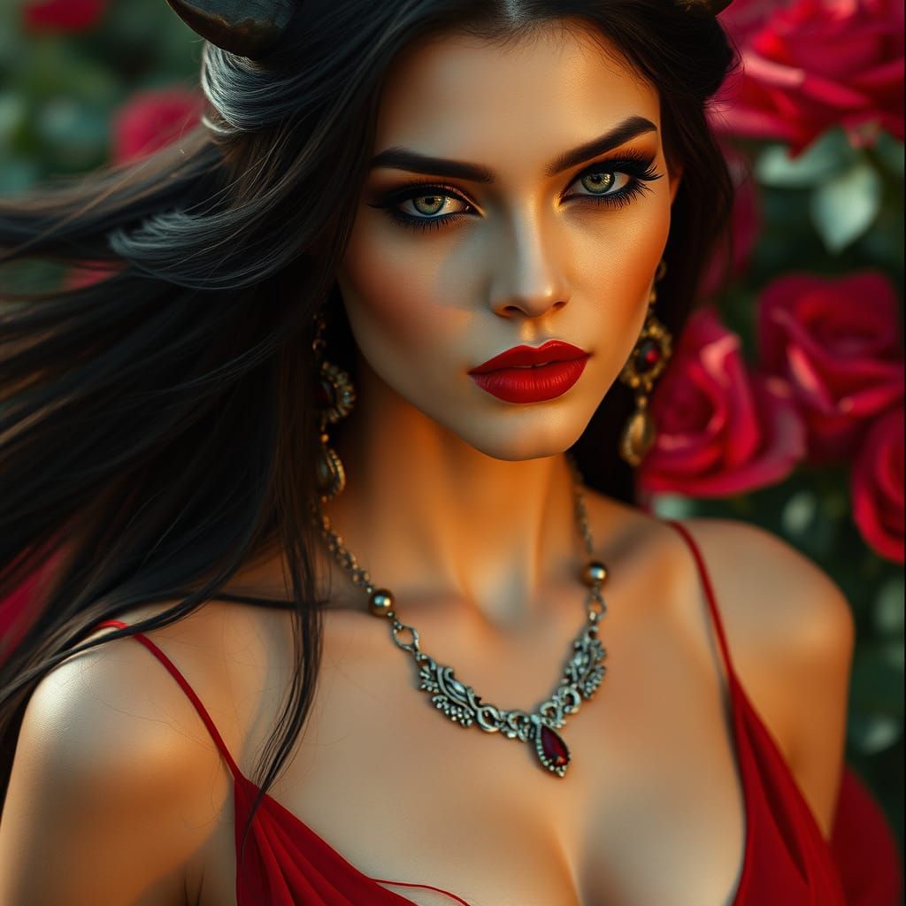 Goddess in Elegant, Dramatic Cinema Style