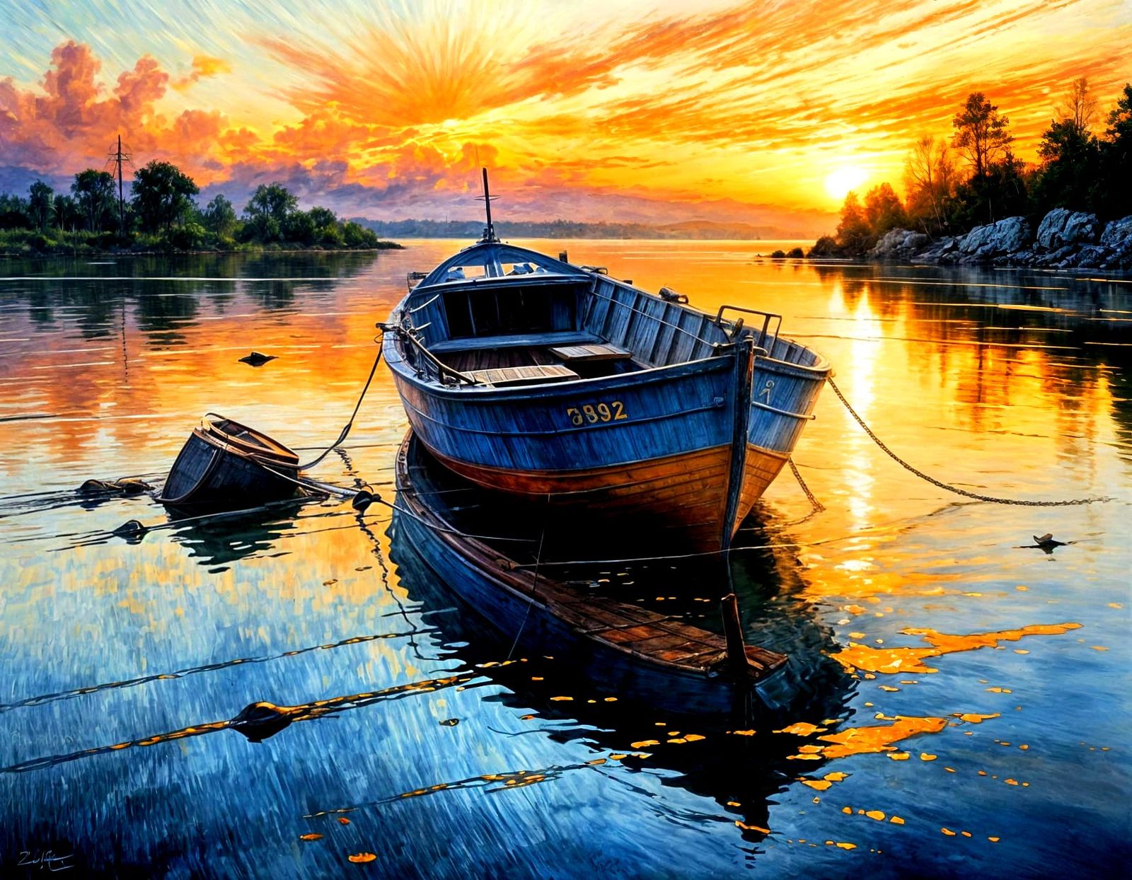 Impressionist Watercolors: Sunset on the Old Jetty