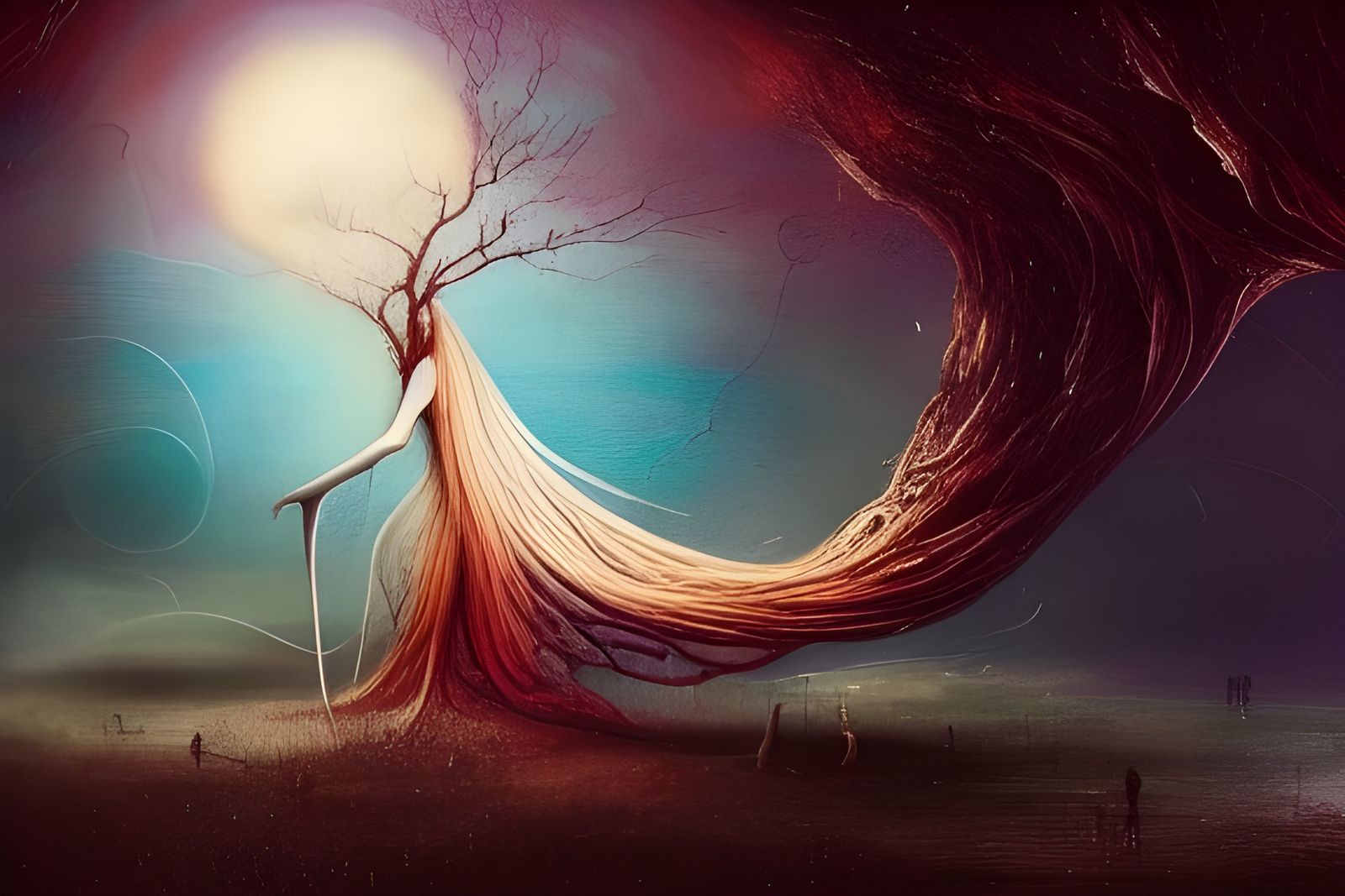 Surreal Horror Dot Inspired by Bosch and Ito