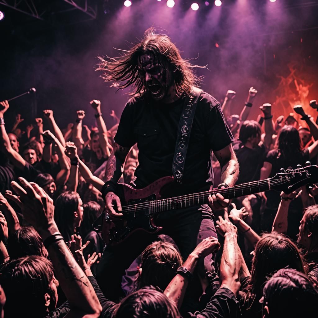 Brutal Death Metal Band on Stage: Concert Photography
