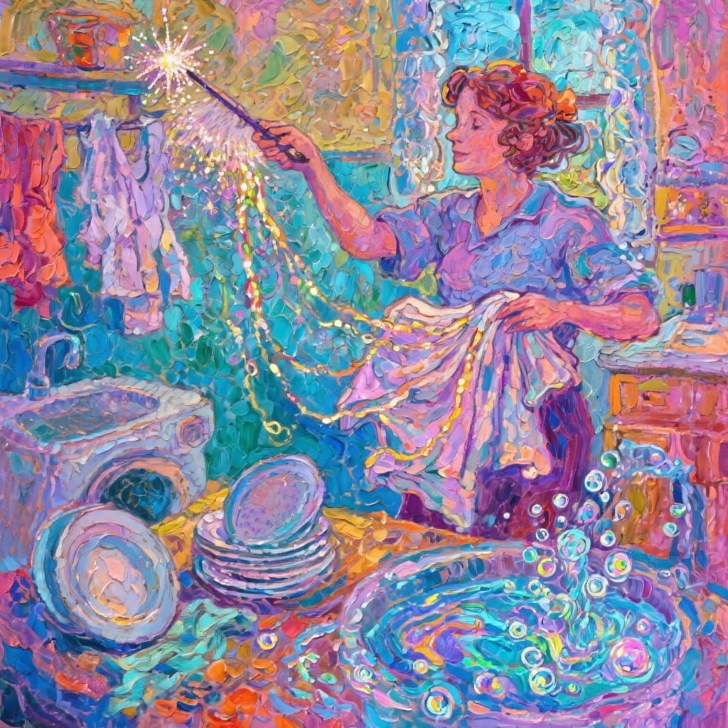 Magical Chores: Van Gogh Style Impasto Painting