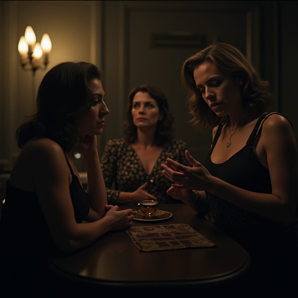 Powerful Women Confrontation in Cinematic Style