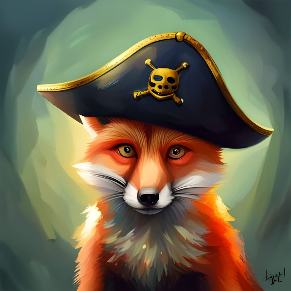 Fox as Pirate with Hat