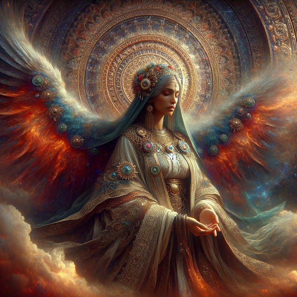 Fantasy Woman in Matte Painting Style