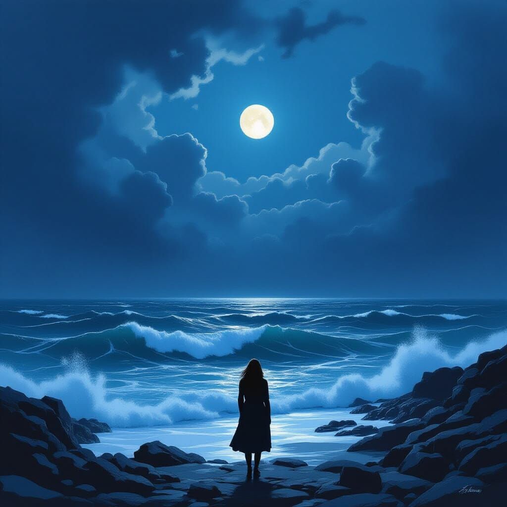 Stormy Coastline: A Surrealist Vision of the Sea