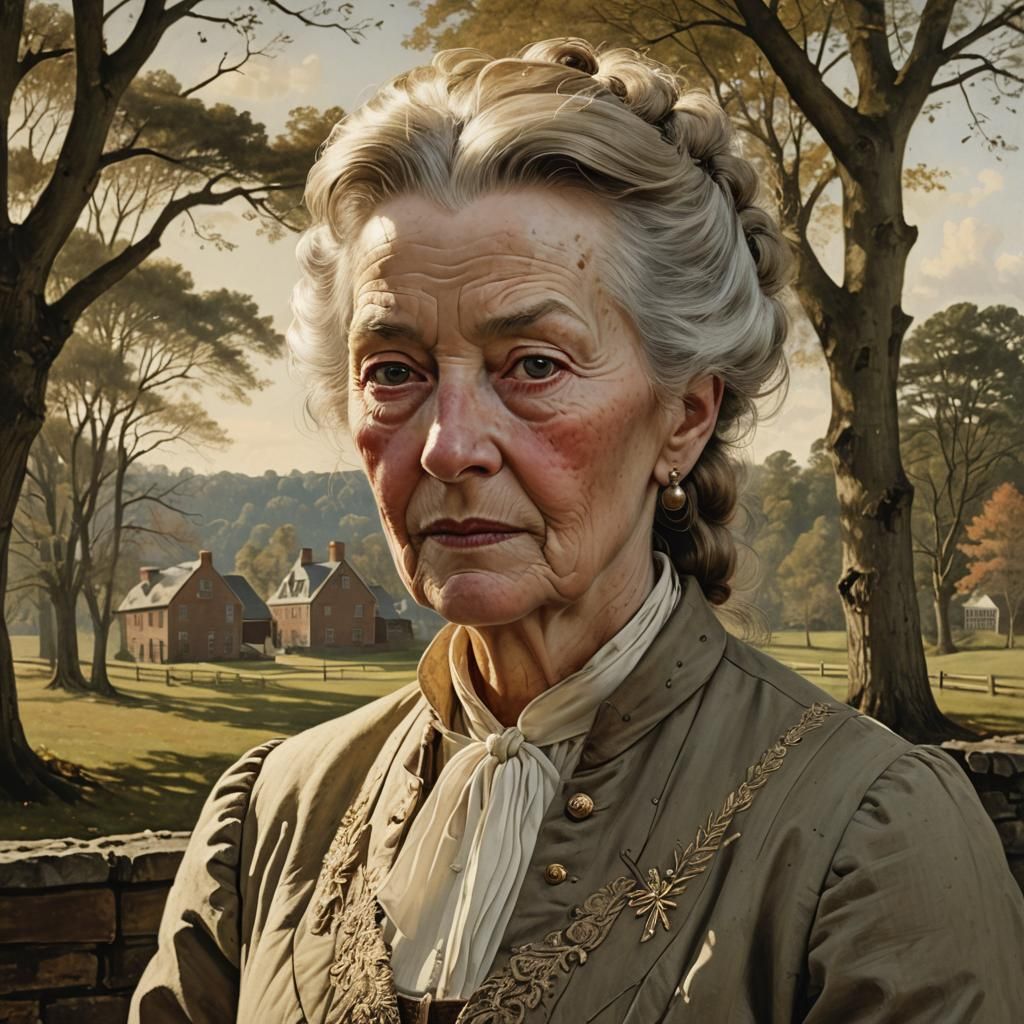 Colonial American Portrait of Sarah Alexander