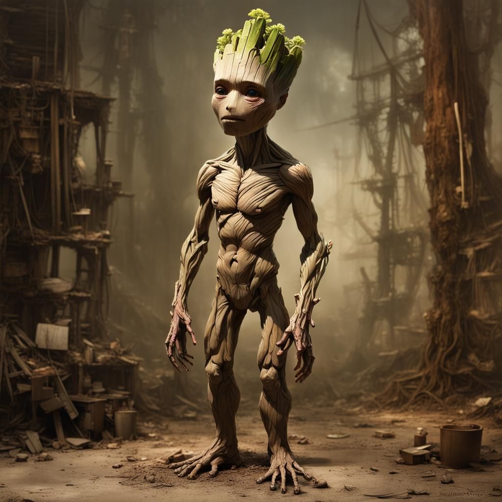 Groot Full Body Portrait in Sunny Weather