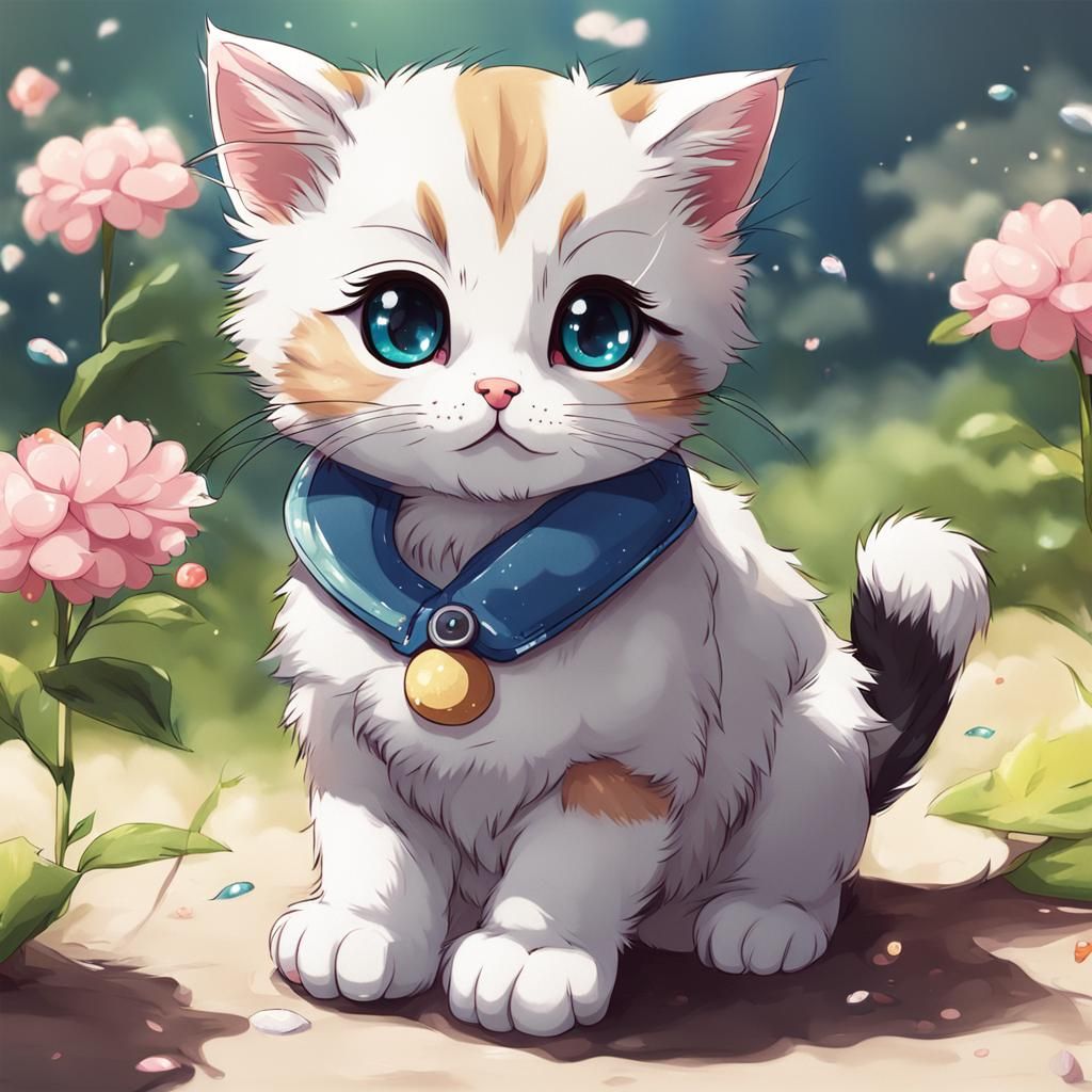 Cute Anime Baby Cat